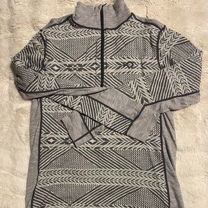 Kari Traa Merino Wool Base Layer Set Women’s Nordic Pattern Thermal Ski XL/L